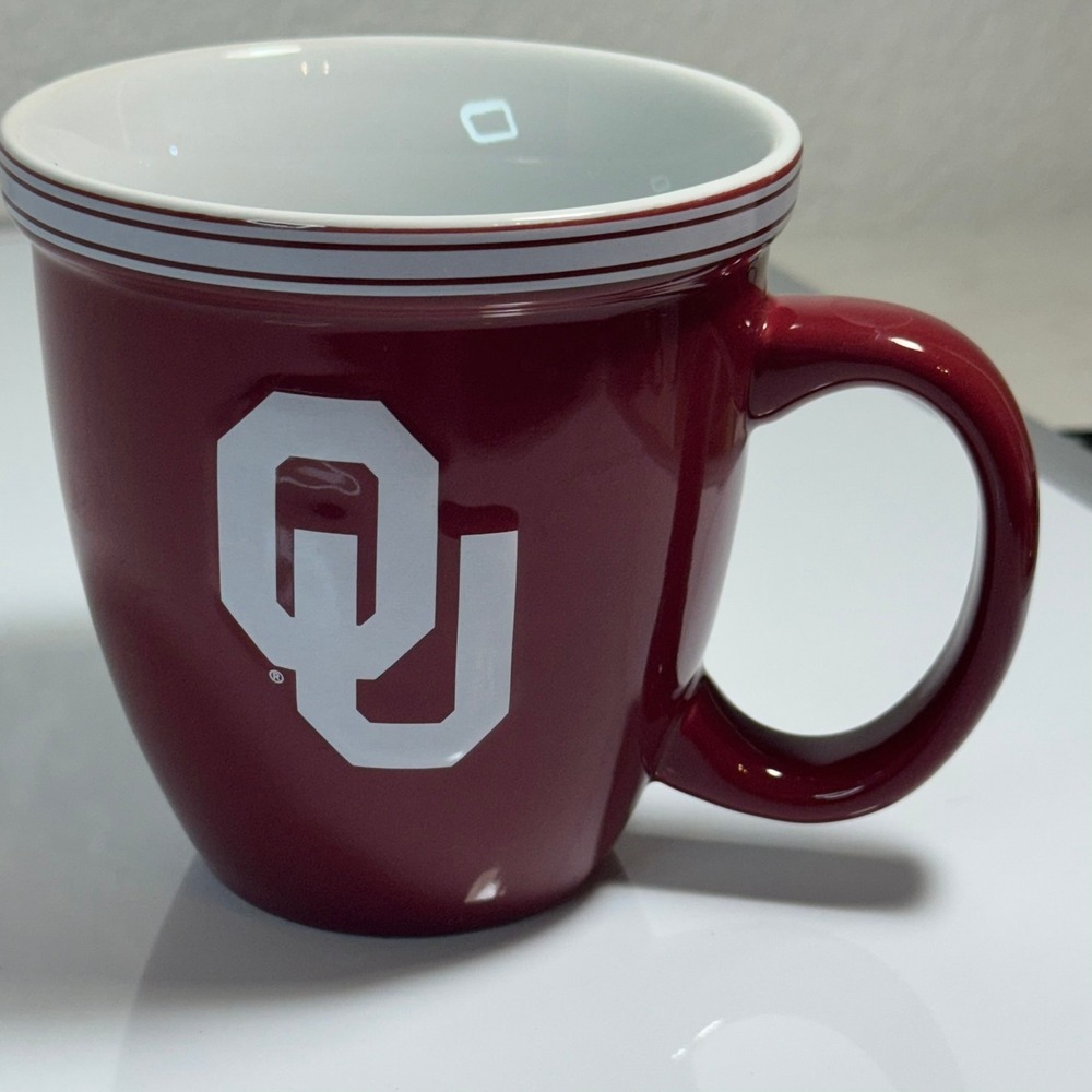 Oklahoma Sooners Coffee Mug Boelter Brands NCAA Collegiate Maroon‎ White